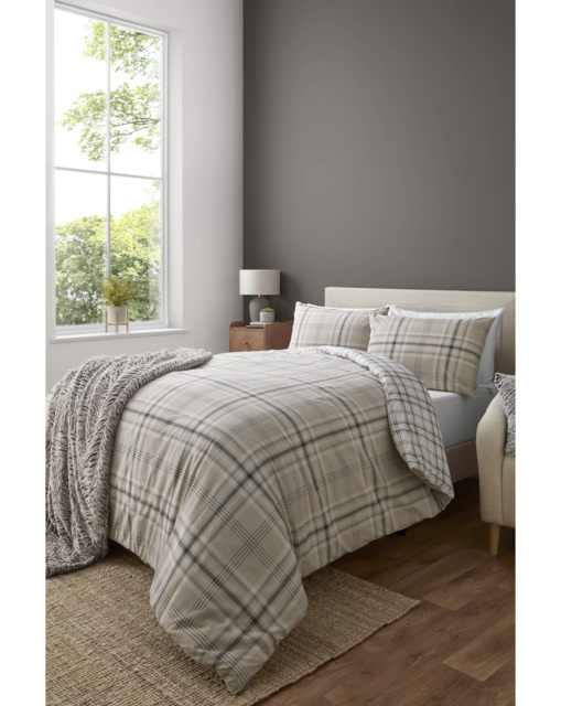 Catherine Lansfield Kelso Duvet Set Natural - JD Williams - Size: SINGLE - image 1