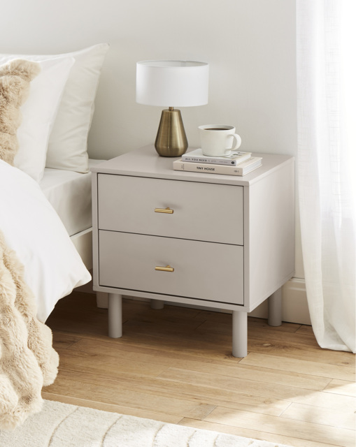 Coates Side Table Taupe - JD Williams