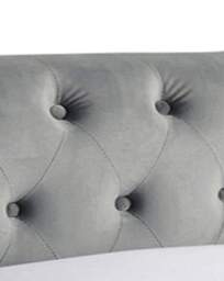 Kingston Velvet Bed Frame Charcoal - JD Williams - Size: DOUBLE - thumbnail 2
