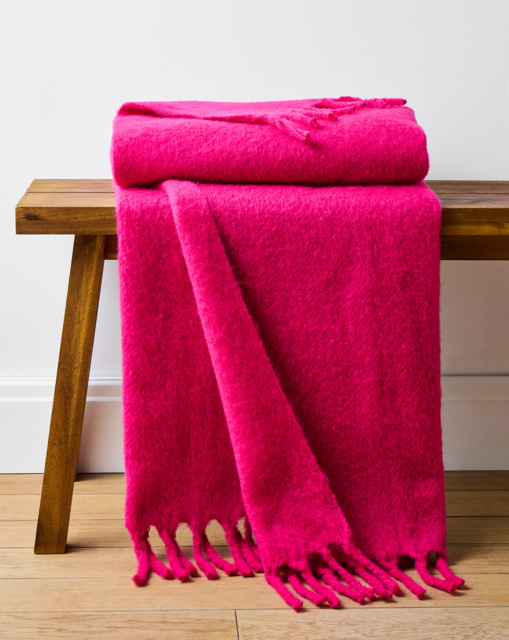Faux Mohair Throw Pink - JD Williams - Size: 120X150 - image 1
