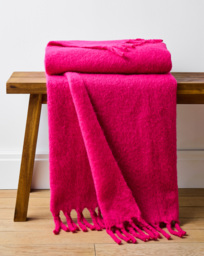 Faux Mohair Throw Pink - JD Williams - Size: 120X150 - thumbnail 1