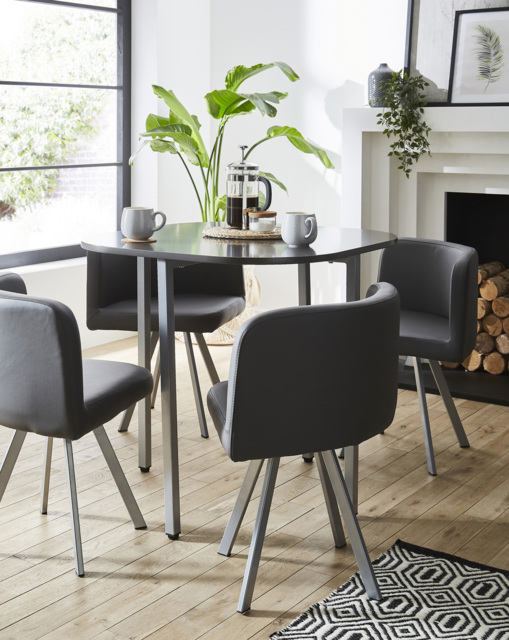 Mia Hideaway Spacesaving Dining set Grey - JD Williams - image 1