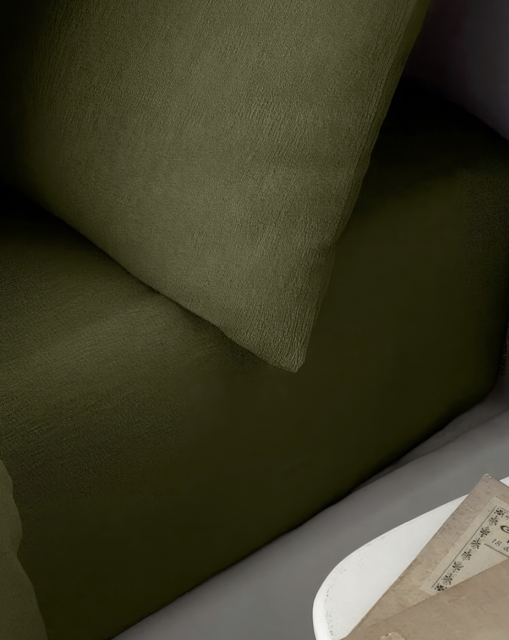 Catherine Lansfield Cotton Fitted Sheet Green - Catherine Lansfield - Size: SINGLE - image 1