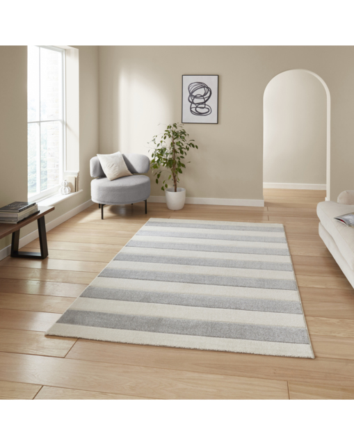 Catherine Lansfield Cove Stripe Rug Grey - Catherine Lansfield - Size: 120X170 - image 1