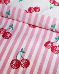 Catherine Lansfield Cherries Duvet Set Pink - Catherine Lansfield - Size: KING - thumbnail 4