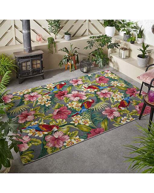 Tropicana Parrots Indoor/Outdoor Rug Multi - Homemaker - Size: 200X285 - image 1