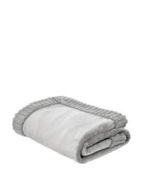 Velvet Faux Fur Cosy Throw Silver - Catherine Lansfield - Size: 150X200 - thumbnail 2
