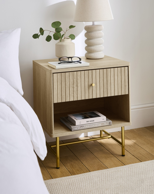 Tate Side Table OAK Effect - JD Williams - image 1