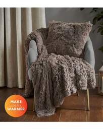 Shaggy Fleece Throw Natural - Catherine Lansfield - Size: 150X200 - thumbnail 5
