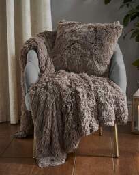 Shaggy Fleece Throw Natural - Catherine Lansfield - Size: 150X200 - thumbnail 2