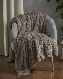 Shaggy Fleece Throw Natural - Catherine Lansfield - Size: 150X200