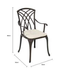 Cast Aluminium 3 Piece Bistro Set - Charles Bentley - thumbnail 4