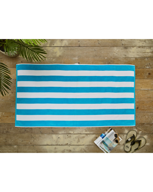 Deyongs Cabana Bay Cotton Beach Towel Turquoise - image 1