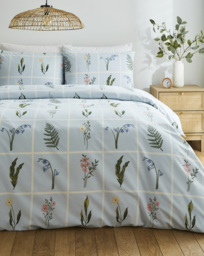Esther Botanical Duvet Set Blue - JD Williams - Size: SINGLE