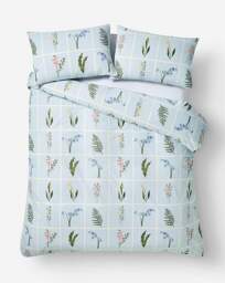 Esther Botanical Duvet Set Blue - JD Williams - Size: SINGLE - thumbnail 4