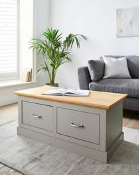 Julipa Ashford Storage Coffee Table Grey/Oak Effect - Julipa - thumbnail 3
