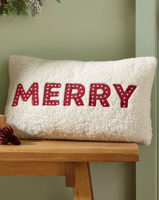 CL Merry Christmas Boucle Cushion Multi - Catherine Lansfield - Size: 30X50 - image 1