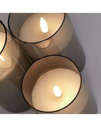 Set of 3 Smoked LED Candles Black - JD Williams - thumbnail 4