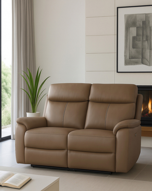 Aspire Kingsmere Power Recliner 2 Seater TAN - Aspire - image 1