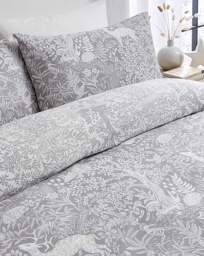 Brodie Woodland Duvet Cover Set Grey - JD Williams - Size: SINGLE - thumbnail 3