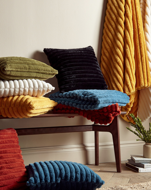 Cosy Ribbed Throw Teal - Catherine Lansfield - Size: 130X170 - image 1