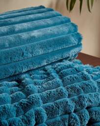 Cosy Ribbed Throw Teal - Catherine Lansfield - Size: 130X170 - thumbnail 4