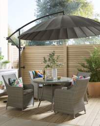 Shanghai Cantilever Parasol - 3m Grey