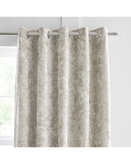 Catherine Lansfield Velvet Curtains Natural - Catherine Lansfield - Size: 168 x 183cm - image 1