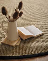 Sisal Circle Rug Black - Origins - Size: 200DIA - thumbnail 4