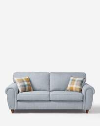 Edgar Fabric 3 Seater Sofa Blue - thumbnail 4