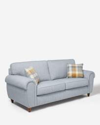 Edgar Fabric 3 Seater Sofa Blue - thumbnail 2