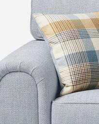 Edgar Fabric 3 Seater Sofa Blue - thumbnail 3