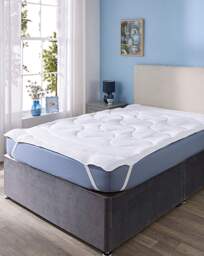 Downland Waffle Mattress Topper White - Downland - Size: DOUBLE - thumbnail 4