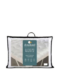 Downland Waffle Mattress Topper White - Downland - Size: DOUBLE
