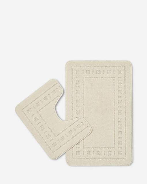 Armoni Bath and Pedestal Mat Set Cream - Catherine Lansfield - Size: ONE SIZE - image 1