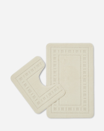 Armoni Bath and Pedestal Mat Set Cream - Catherine Lansfield - Size: ONE SIZE - thumbnail 1