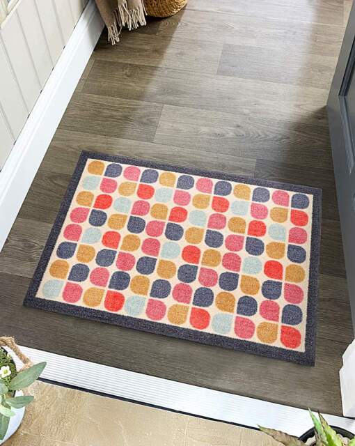My Mat Indoor My Retro Clover Doormat Multi - My Mat - Size: 50X75 - image 1