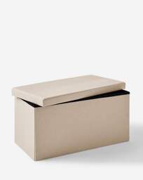 Fabric Foldable Storage Ottoman Natural - JD Williams - thumbnail 4