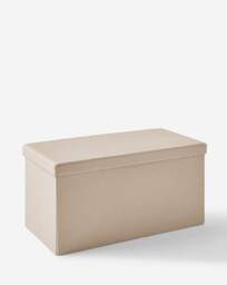 Fabric Foldable Storage Ottoman Natural - JD Williams - thumbnail 5
