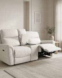 Granger Power Recline 2 Seater Sofa Oatmeal - Sofa Source - thumbnail 2