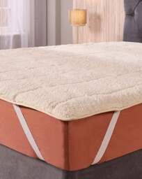 Teddy Fleece Sherpa Mattress Topper White - Downland - Size: DOUBLE - thumbnail 3