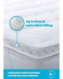 Silentnight Airmax 8cm Mattress Topper White - Silentnight - Size: DOUBLE - thumbnail 5
