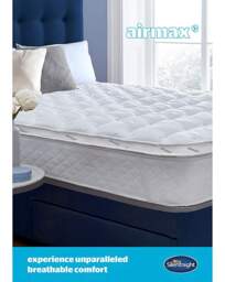 Silentnight Airmax 8cm Mattress Topper White - Silentnight - Size: DOUBLE - thumbnail 2