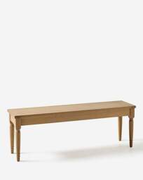 Margot Wooden Dining Bench Light OAK - Julipa - thumbnail 2