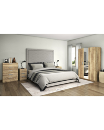 Lugo Assembled 4 Piece Bedroom Package OAK Effect - One Call - thumbnail 1