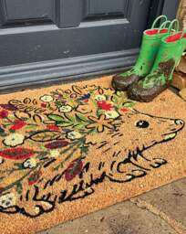 My Mat Floral Hedgehog Coir Doormat Multi - My Mat - Size: 45X75 - thumbnail 5