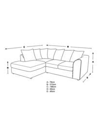 Chicago Left Hand Corner Chaise Sofa Black - thumbnail 2