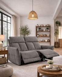 Aspire Ashford Fabric Recliner 2 Seater Grey - Aspire - thumbnail 2