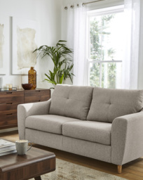 Baxter Fabric 3 Seater Sofa Oatmeal - thumbnail 1