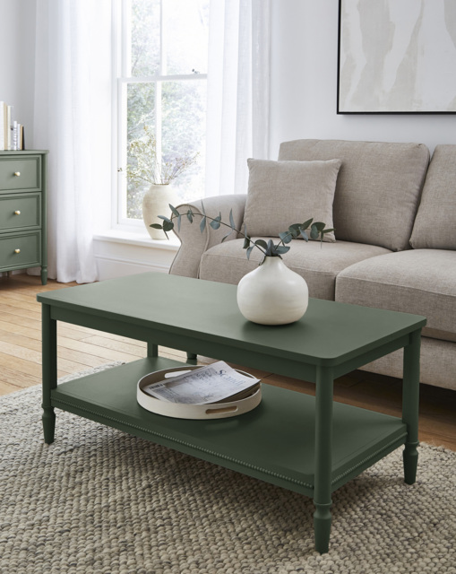 Darcy Bobbin Trim Coffee Table Green - Julipa - image 1
